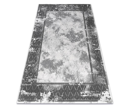 Akril VALS szőnyeg 0W1738 C53 87 Keret konkrét vintage sötétszürke / világos szürke 240x340 cm 240x340 cm