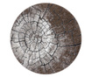 Moderní kulatý koberec COZY 8875, Wood, kmen stromu - Strukturální,  dvě úrovně rouna, hnědý kruh 160 cm  P160 cm