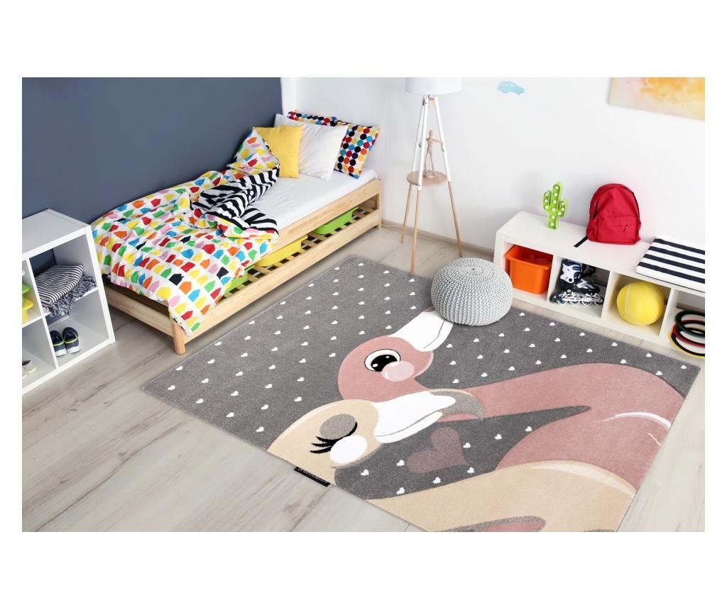 Килим PETIT FLAMINGOS фламинго СЪРЦА сив 160x220 cm  160x220 см - 4