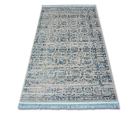 Akril manyas szőnyeg 193AA Szürke/Kék rojt 80x300 cm 80x300 cm