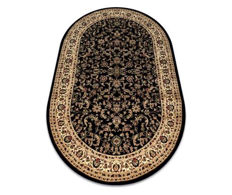 Χαλί royal adr οβάλ σχεδιασμός 1745 μαύρο 100x180 cm  100x180 cm
