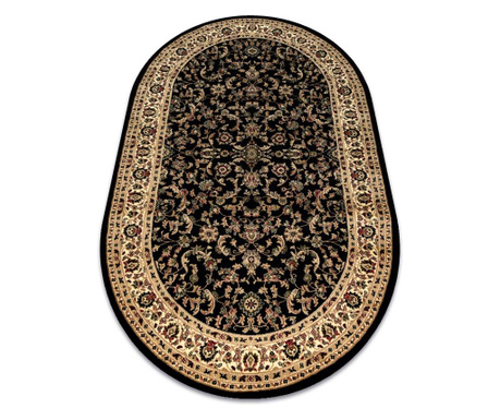 Royal szőnyeg ovális adr 1745 fekete  150x250 cm