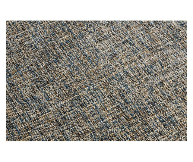 Fonott sizal Fort szőnyeg 36202352 bézs / kék sima egyszínű melange 80x150 cm 80x150 cm