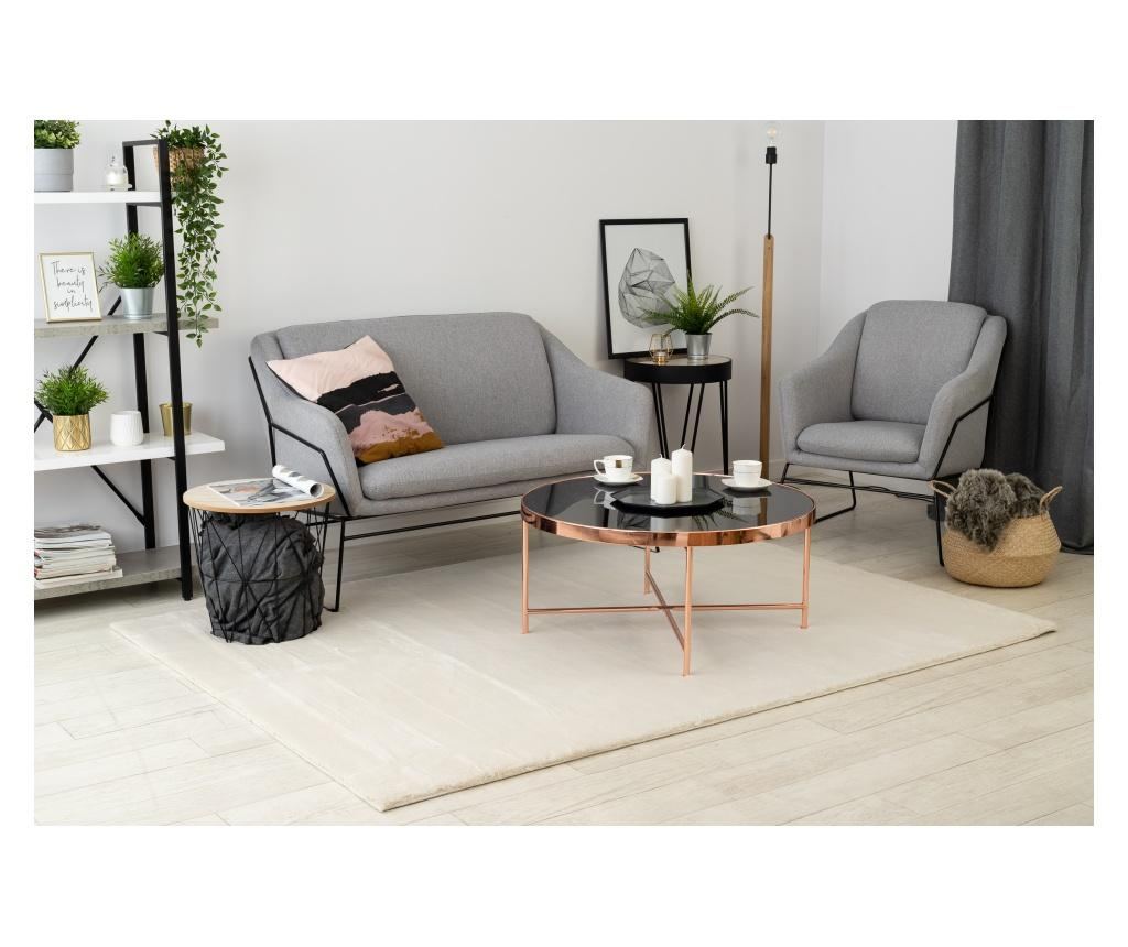 BUNNY Beige Faux Rabbit Fur Rug 200x290 cm - 5