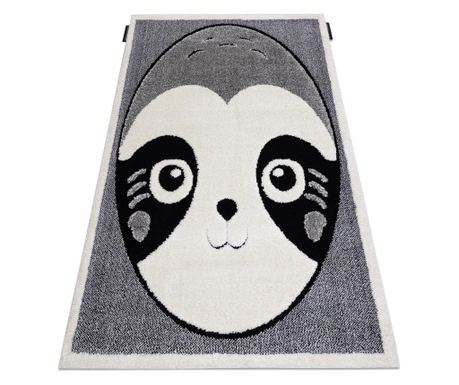 Модерен детски килим JOY Panda за деца - структурни две нива руно сиво / кремаво 160x220 cm  160x220 см