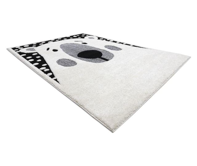 JOY Teddy Bear Kids Rug - Structural, Two Level Pile Cream / Black 160x220 cm