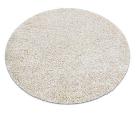 Shaggy narin szőnyeg kör P901 krém kerék 100 cm P100 cm