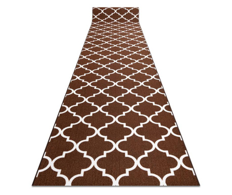 Csúszásgátló futó szőnyeg  LÓHERE MAROKKÓI barna Trellis 90 cm 30351 90x880 cm