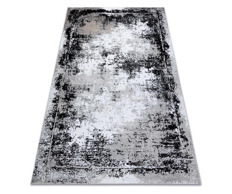 Modern GLOSS szőnyeg 8493 78 vintage, elegáns, keret szürke / fekete 280x370 cm