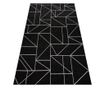 Килим SIZAL FLOORLUX 20605 черно / сребро триъгълници, геометричен 240x330 cm  240x330 см