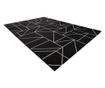 Килим SIZAL FLOORLUX 20605 черно / сребро триъгълници, геометричен 240x330 cm  240x330 см