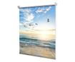 Roleta tip Jaluzea cu Rulou si sistem inclus, Peisaj cu pasari care zboara peste mare, Decoratiuni Casa, Latime 60 cm x Inaltime