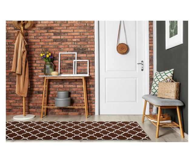 Traversa anti-alunecare Trellis maro  30351 90 cm 90x200 cm  90x200 cm