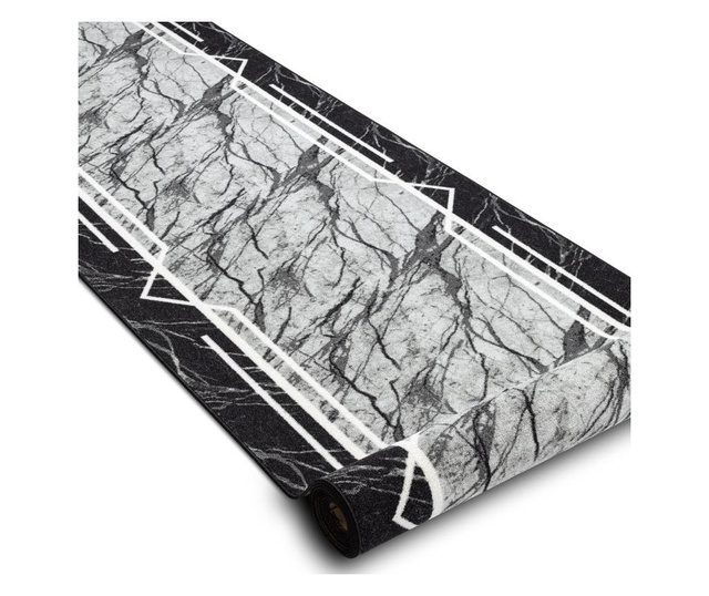 Csúszásgátló futó szőnyeg anti-alunecare 133 cm MARMUR Üveggolyó, kő szürke 133x350 cm