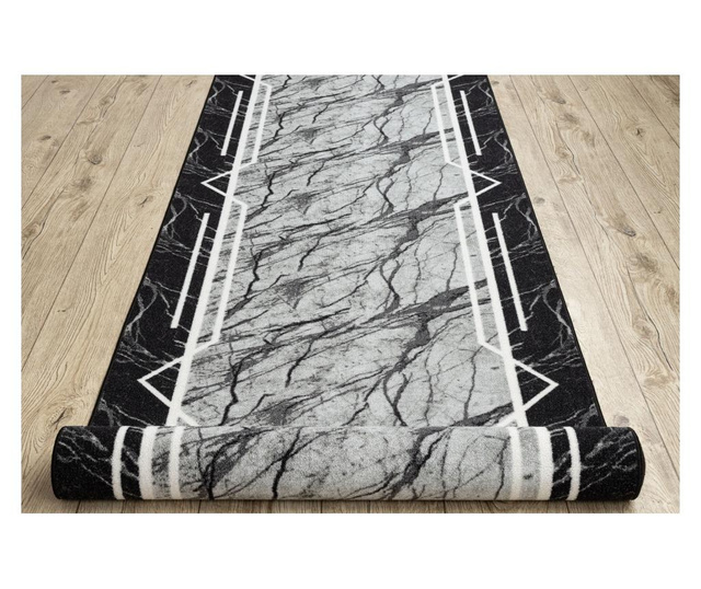 Csúszásgátló futó szőnyeg anti-alunecare 133 cm MARMUR Üveggolyó, kő szürke 133x380 cm