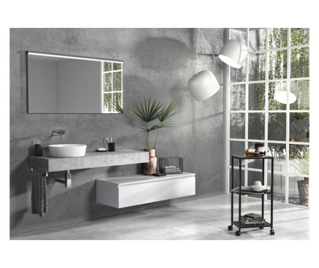 5-dijelni set namještaja za kupaonicu Yoka Grey & White