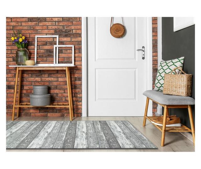 Traversa anti-alunecare 100 cm Scanduri gri 100x1300 cm  100x1300 cm