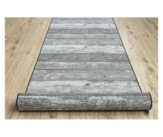 Pogumovaný běhoun 67 cm Vzor deska šedá 67x290 cm  67x290 cm