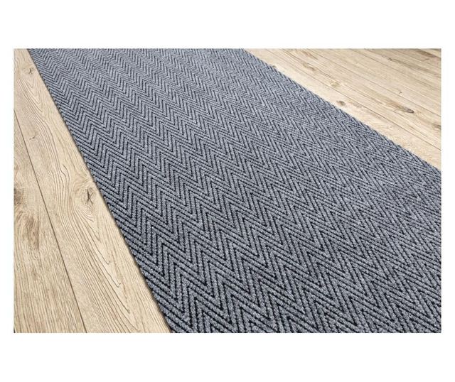 Бегач - Подложка за врати, противоплъзгаща 200 cm MAGNUS 2954 зигзаг външна, закрита сив 200x150 cm  200x150 см