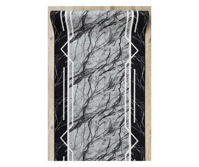 Csúszásgátló futó szőnyeg anti-alunecare 110 cm MARMUR Üveggolyó, kő szürke 110x670 cm