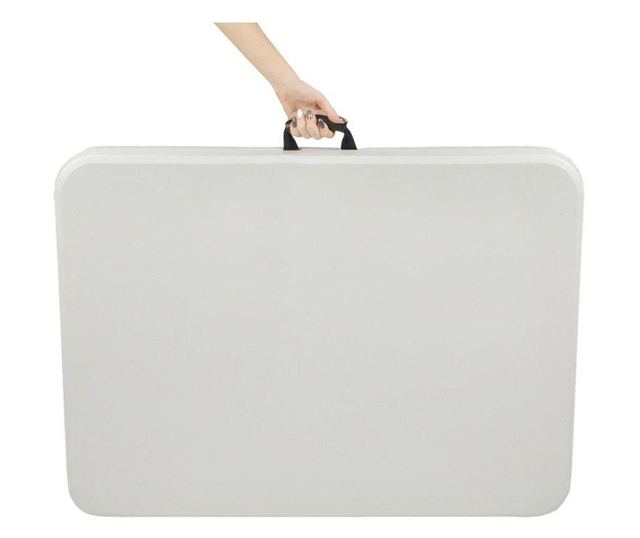 Set Masa de gradina cu 2 banci, pentru terasa sau curte, pliabila, dreptunghiulara, otel, 180x75,5x74, gri