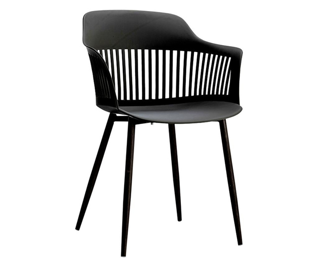 RAKI FLORIDA Set 4 scaune bucatarie, living cu aditiv UV 53x59x81cm negru