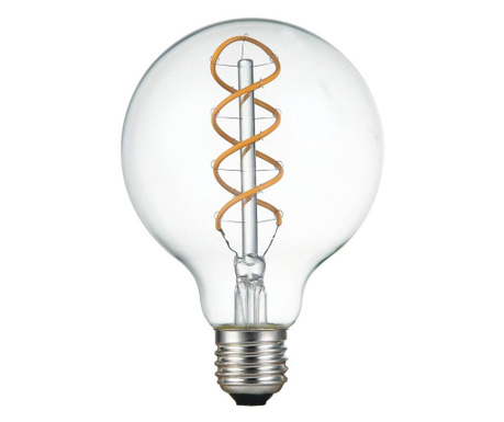 Bec Edison LED cu filament in spirala Lomt, Sticla Fumurie/Lumina calda, 6 W, E27
