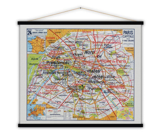Viseči zemljevid Paris Capitale