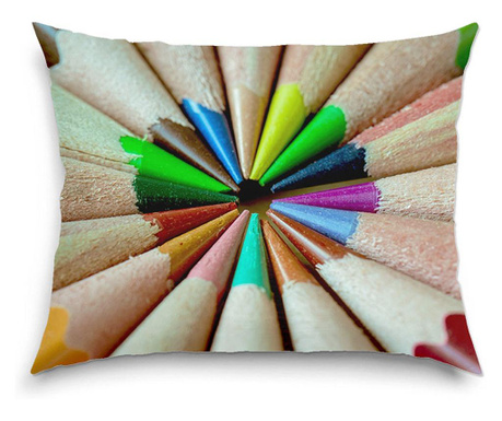 Perna decorativa Art Factory, Creioane Colorate, 38 x 48 cm