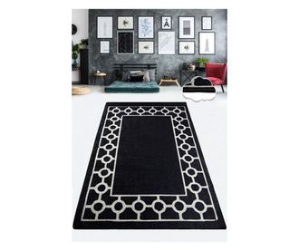 Covor Chilai, Bague Black, 120x180 cm, negru