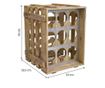 Suport sticle de vin Creaciones Meng, Wooden, lemn de brad, 33x33x43 cm, natural