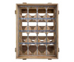Suport sticle de vin Creaciones Meng, Wooden, lemn de brad, 41x32x55 cm, natural