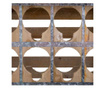 Suport sticle de vin Creaciones Meng, Wooden, lemn de brad, 41x32x55 cm, natural