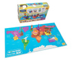 Puzzle educativ Harta lumii - Monumente - din spuma Eva