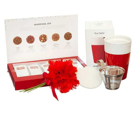 Red & white gift – cadou cu ceai si cana