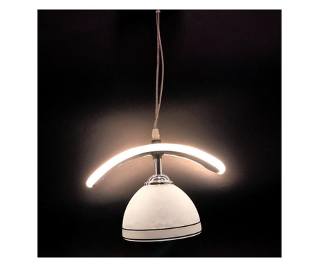 Пендел White 00102-1, 1 x E27 + LED, 40 W, 220 V, Метал / Стъкло
