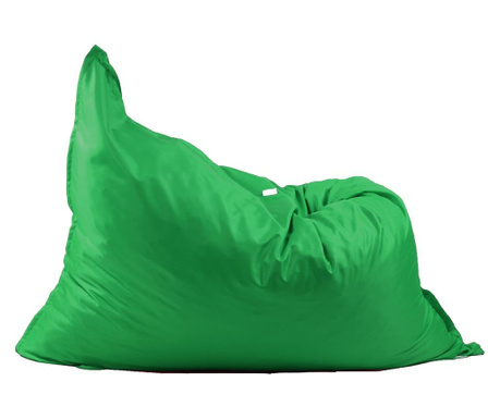 Fotoliu tip Perna Magic Pillow XXL, Panama Green pretabil si la exterior umplut cu fulgi de burete memory mix Pufrelax, Verde