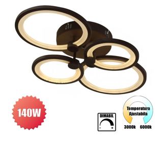 Lustra LED 140W 3 Functii cu Telecomanda Maro Led Concept
