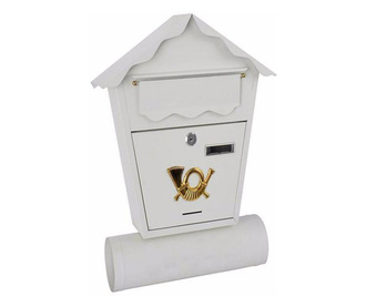 Пощенска Кутия с отвор за вестници и списания NESTOR, 440x370x100 мм, бял, метал