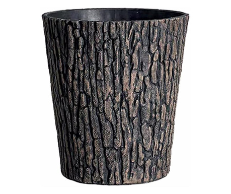 Кашпа саксия Woodeff 839, 37,5х30см, орех, полиетиленова, имитация на дърво 37,5х30 см