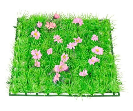 Декоративна тревна плочка, С цветя, 4 броя