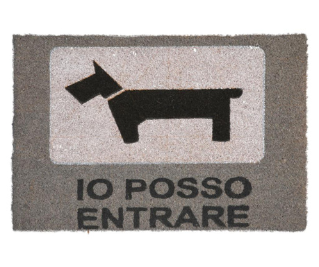 Covoras de intrare Novita Home, Dog, 40x60 cm, maro/negru