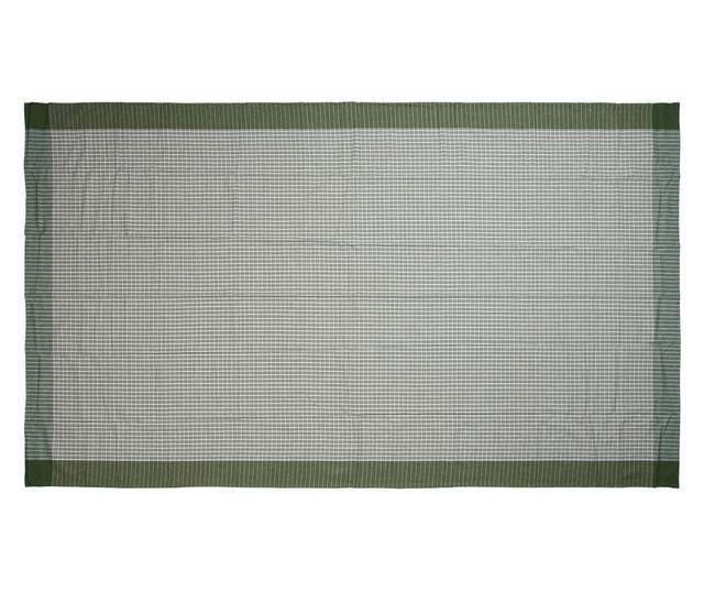 Fata de masa Novita Home, White & Green, bumbac, 140x240 cm, verde/alb