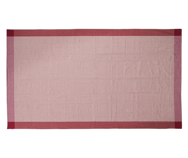 Fata de masa Novita Home, White & Red, bumbac, 150x320 cm, rosu/alb