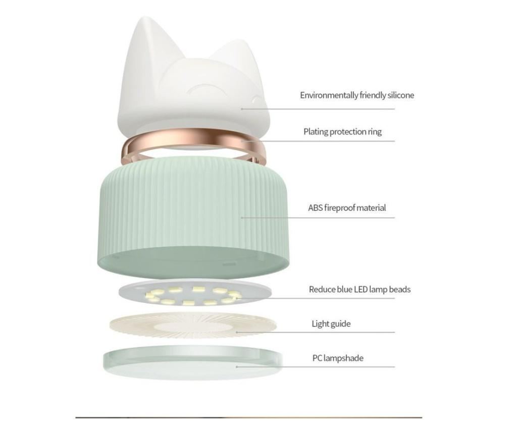 Lampa pentru citit, ambientala, Anime, 3 intensitati, baterie reincarcabila, LED, incarcare USB, Roz - 6