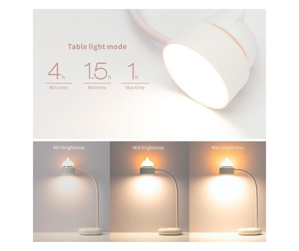 Lampa pentru citit, ambientala, Anime, 3 intensitati, baterie reincarcabila, LED, incarcare USB, Roz - 3