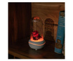 Lampa cu trandafir criogenat si functie de aromaterapie, Rose, USB, rosu