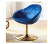Rotirajuća fotelja Sarin Velvet Blue Gold