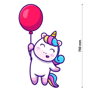 Sticker decorativ perete, design pentru copii - animale - unicorn