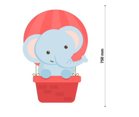 Sticker decorativ perete, design pentru copii - animale din jungla - elefant